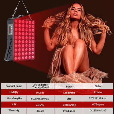 comprar Dual Chip 660nm 850nm Painel de Terapia de Luz Vermelha LED Infravermelho 300W fabricação em linha