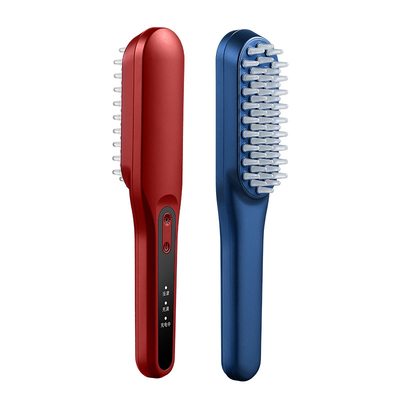 Pente elétrico do Massager do laser da vibração do EMS do pente da queda de cabelo do laser da luz azul vermelha anti