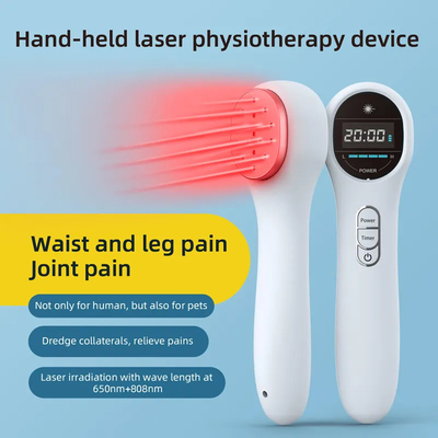 LLLT Dispositivo portátil de terapia a laser a frio 808nm 650nm Tratamento físico