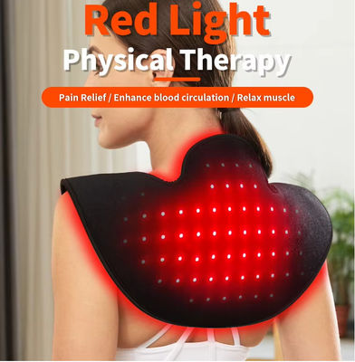 Dispositivo de alívio de dor no ombro próximo ao infravermelho    Pad de terapia de luz vermelha com vibração, 660nm e 850nm para relaxamento e recuperação muscular