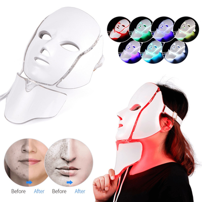 Dos dispositivos faciais da beleza das cores do rejuvenescimento 7 da pele máscara facial do diodo emissor de luz